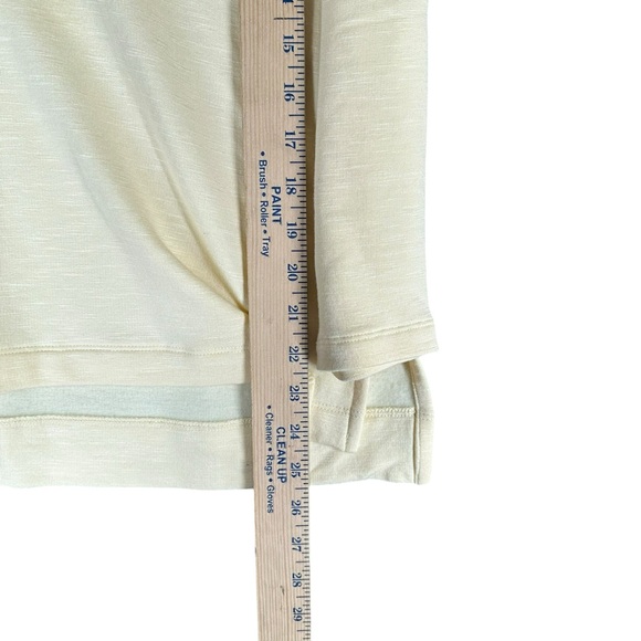 J Jill S Small Petites Pastel Yellow Pullover Top Button Comfort Cozy Casual - Picture 10 of 12